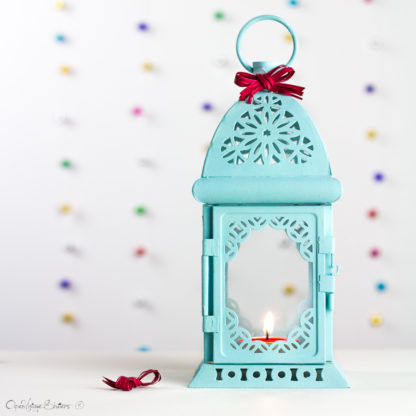 Turquoise Candle Holder Lantern Exotic Moroccan Decor