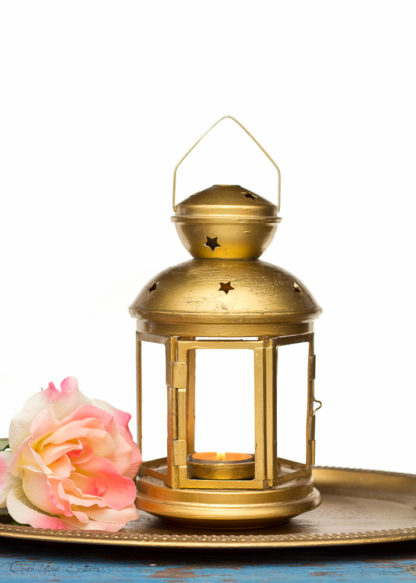 Vintage Gold style Wedding Lantern - Shabby Chic - Outdoor Lantern - Golden Candle Holder - Holiday Gifts